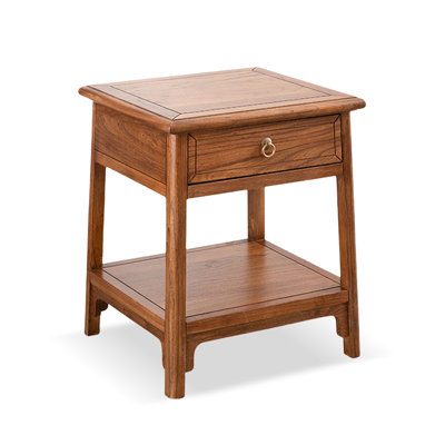 17.72" Brown Solid Wood Rectangular Coffee Table