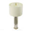 Lampe de table en verre doré 16 po x 16 po x 35 po avec abat-jour en tissu blanc