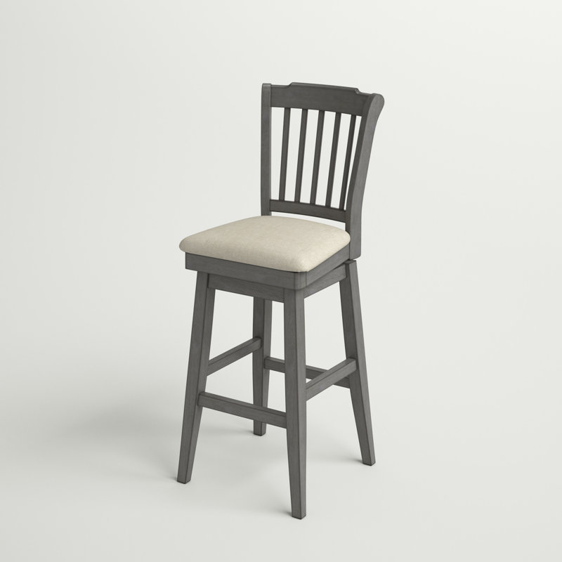 Tabouret pivotant Fortville, Gris antique, Tabouret de bar (siège d'une hauteur de 29 po)