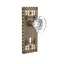 Craftsman Plate with Decorative Keyhole and Round Clear Crystal Door Knob-1348654161