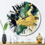 Horloge murale verte et jaune-93380355