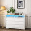 Commode 6 tiroirs avec lumières DEL pour la chambre à coucher