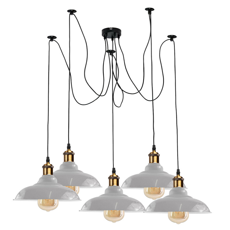 London 5 - Light Pendant, White