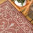 Hagerman Vintage Filigree Textured Weave Red/Beige Indoor/Outdoor Rug-1526589940