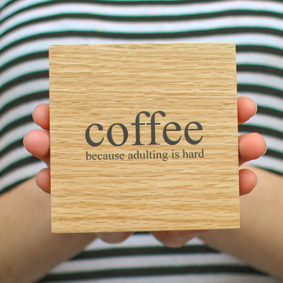 Wood Round 1 Piece Coaster