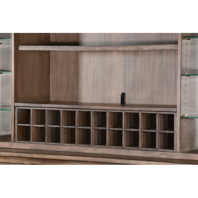 Karg 82.5'' Solid Wood Bar Cabinet, Buckskin
