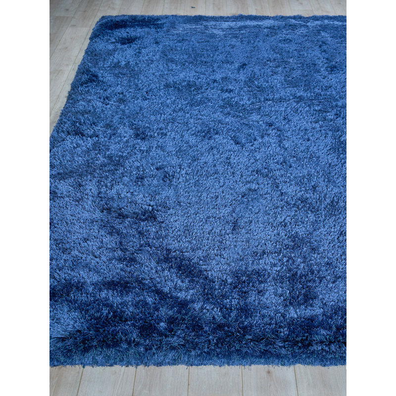 Sumo Shag Area Rug in Navy, Rectangle 5' x 8'