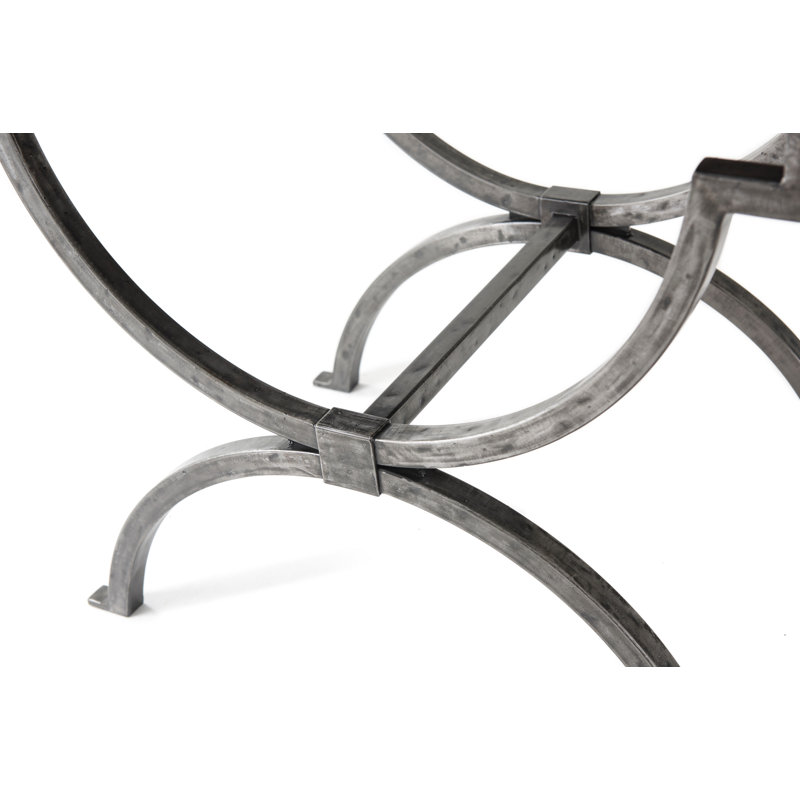 Avesta Finish Tavel Trestle Wood & Metal End Table