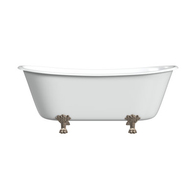 Jalaine 68'' x 28'' Soaking Cast Iron Bathtub