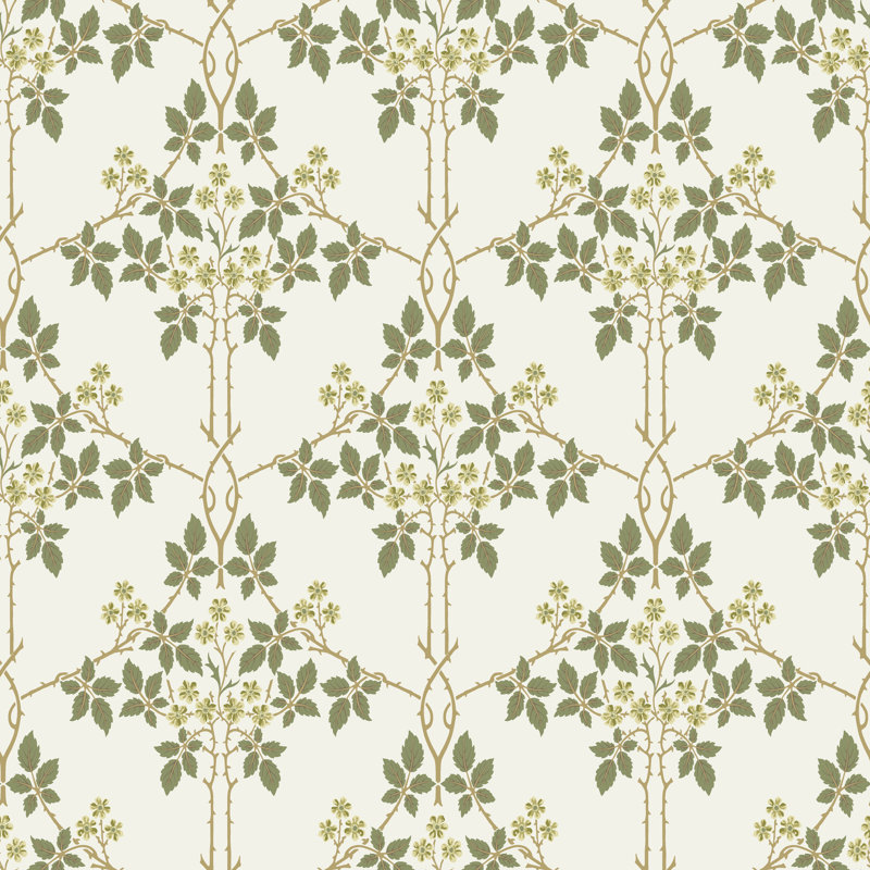Papier peint treillis Blackberry Vine, Rose
