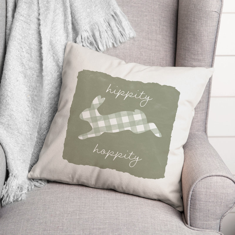  Housse et insert de coussin carré Hippity Hoppity, H 16 po x l 16 po x P 1,5 po