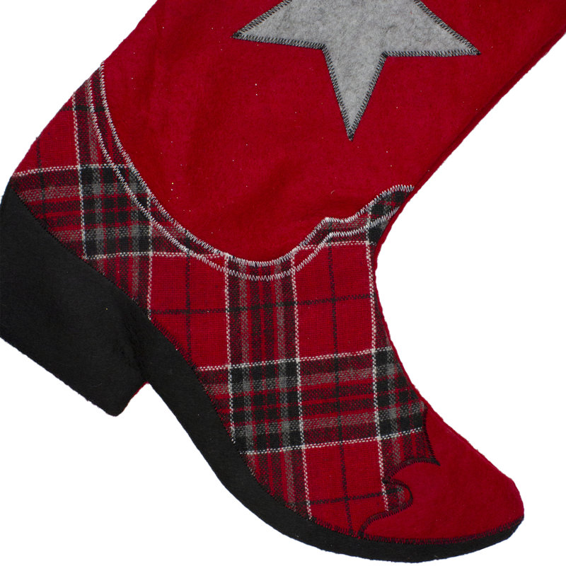 Chaussette de Noël 18,5 po Country Rustic