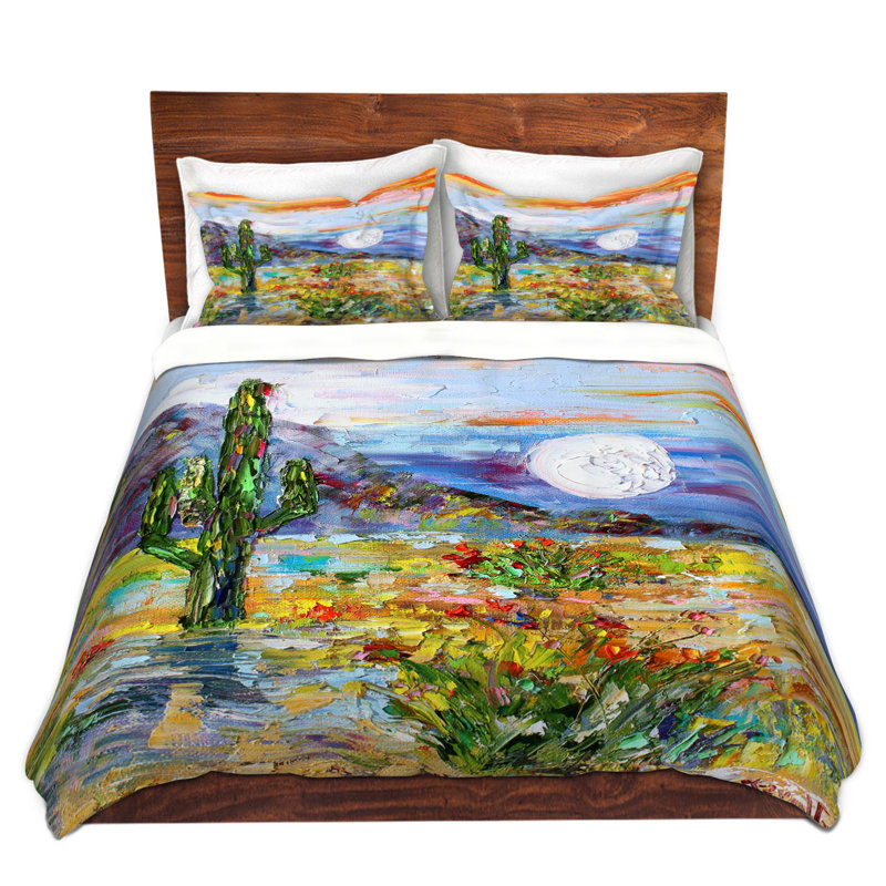 Ensemble de housse de couette pour grand lit DiaNoche en microfibre par Karen Tarlton - Desert Moon