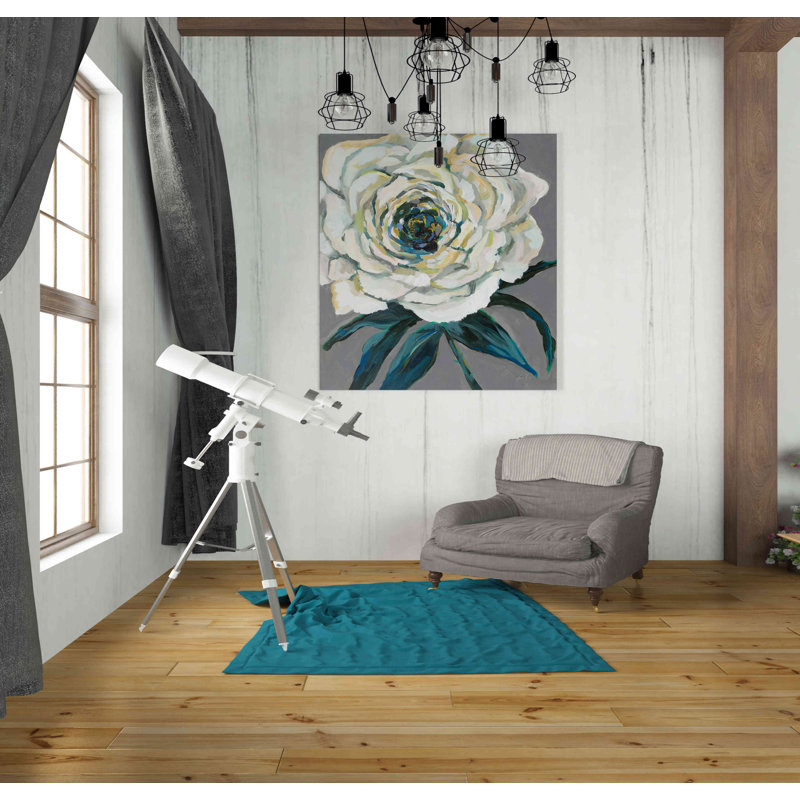 "Rose" par Jeanette Vertentes, art mural sur toile, H 30 po x l 26 po x P 1,5 po