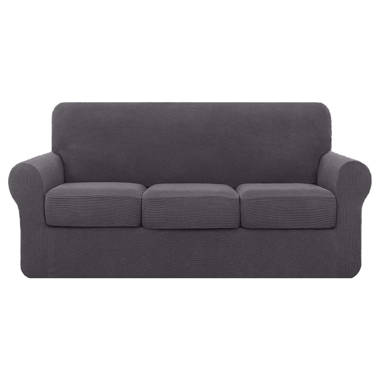Sofa Seat Cushion Covers Sofa Cushion Slipcovers Stretch Velvet Couch  Cushion Covers Replacement For Individual Cushion With Elastic Bands (sand