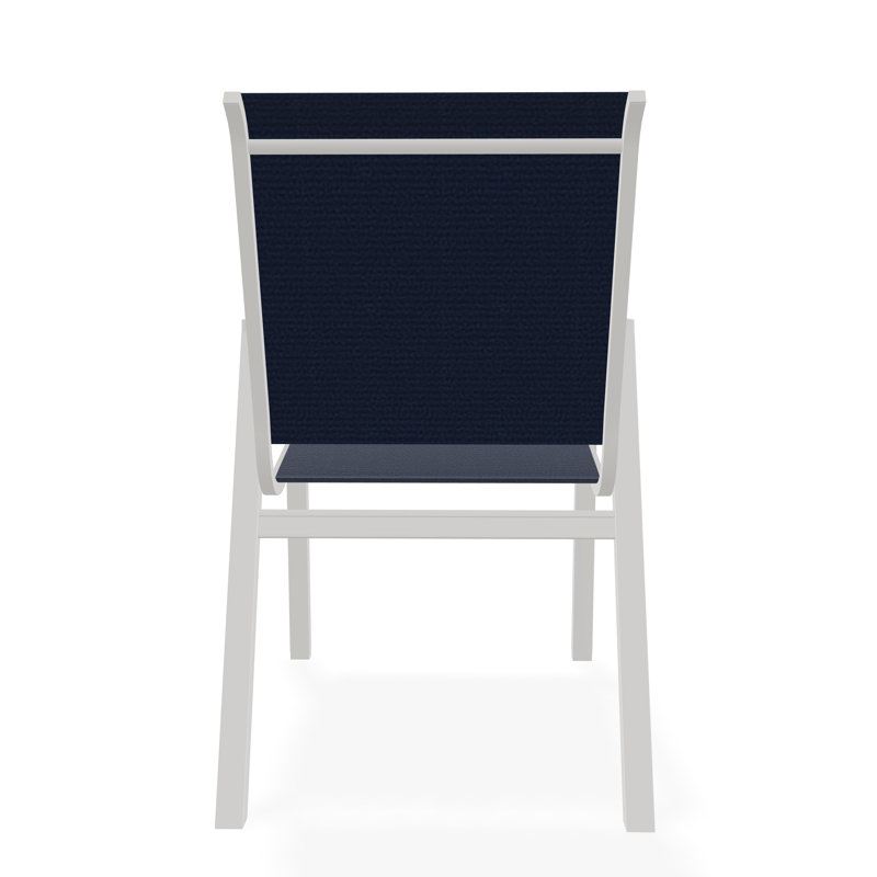 Bazza Outdoor Dining Chair, Navy 13D Sunbrella®, Snow