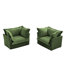 Fauteuils à assise profonde - chenille, revêtement respirant 2 places en chenille spacieuses et confortables-1768979455