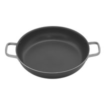 Domo Cast Aluminum Braising Pan with Glass Lid 12 In Made in Italy