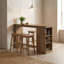 Table de bar 63 po de long avec rangement pour bouteilles de vin intégré