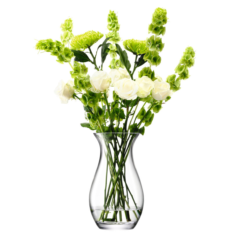 Handmade Glass Table Vase, 12.598" H x 7.4803" W x 7.4803" D