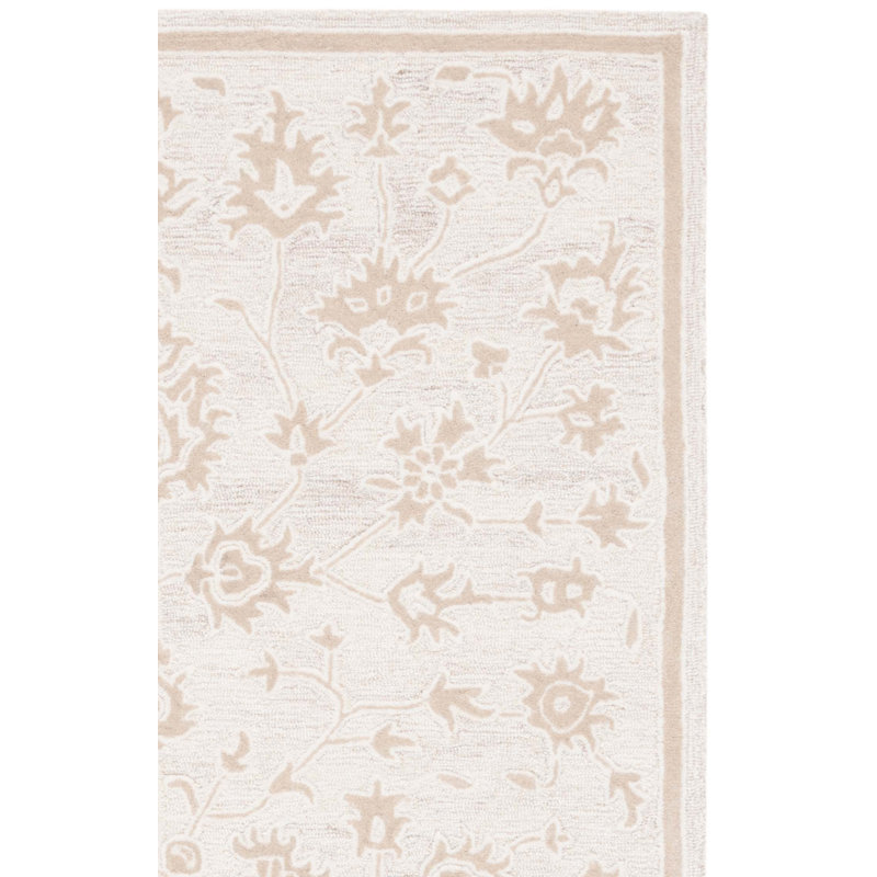 Tapis oriental en laine touffeté à la main Ebony, Rectangle 4 pi x 6 pi