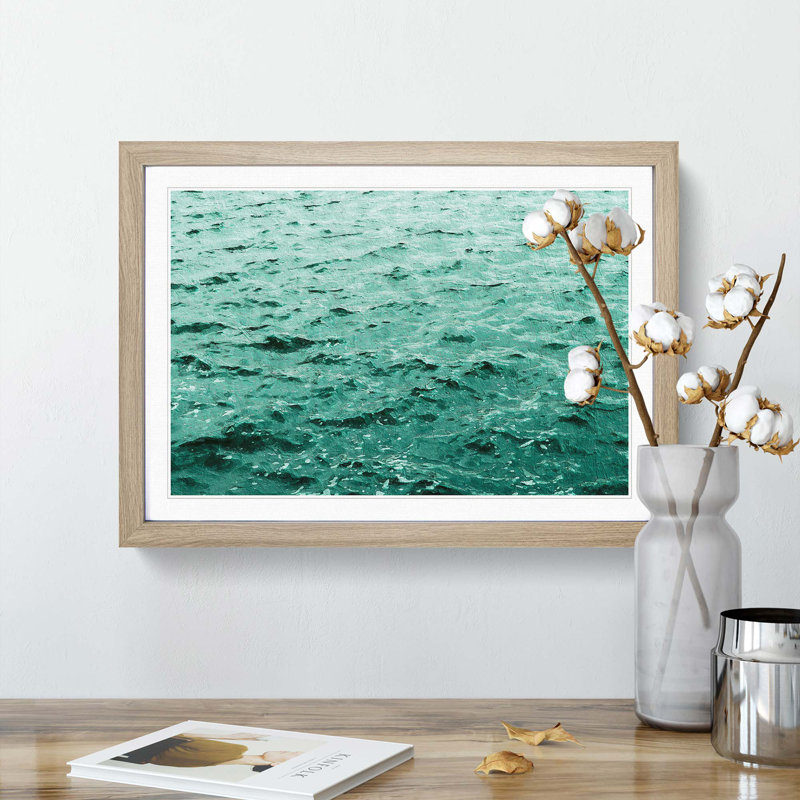 Choppy Waters - Picture Frame Painting Print, 27cm H x 36cm W x 2cm D, Oak Framed