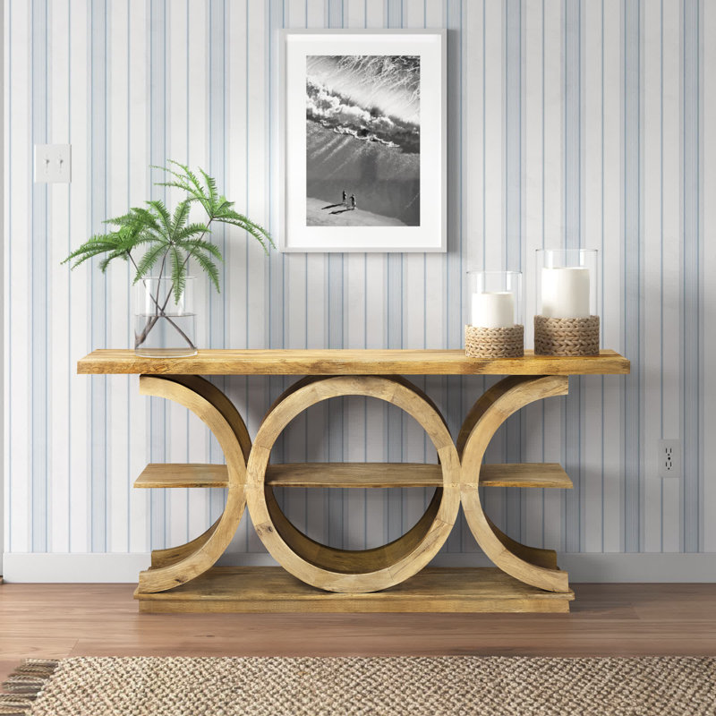 Ahren 59" Solid Wood Console Table, Natural
