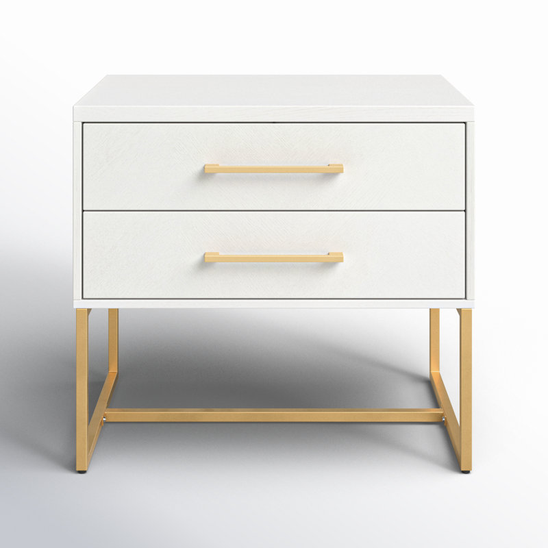 Sheldon 2 - Drawer 29.5" Nightstand, White