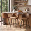 Ensemble de 3 tabourets de bar pivotants à 360 °-1630115555-1850157871