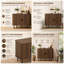 Buffet Nordic avec portes à tambour et pieds en métal pour bar