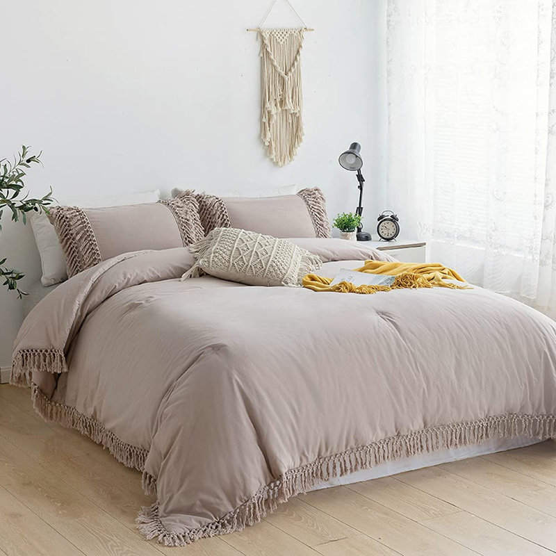 Cotton Quilt, Queen Quilt + 2 Pillowcases, Taupe
