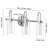 Carrocci 3 - Light Dimmable Crystal Vanity Light with Glass Shade