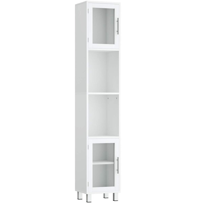 Ahil Freestanding Linen Cabinet, White