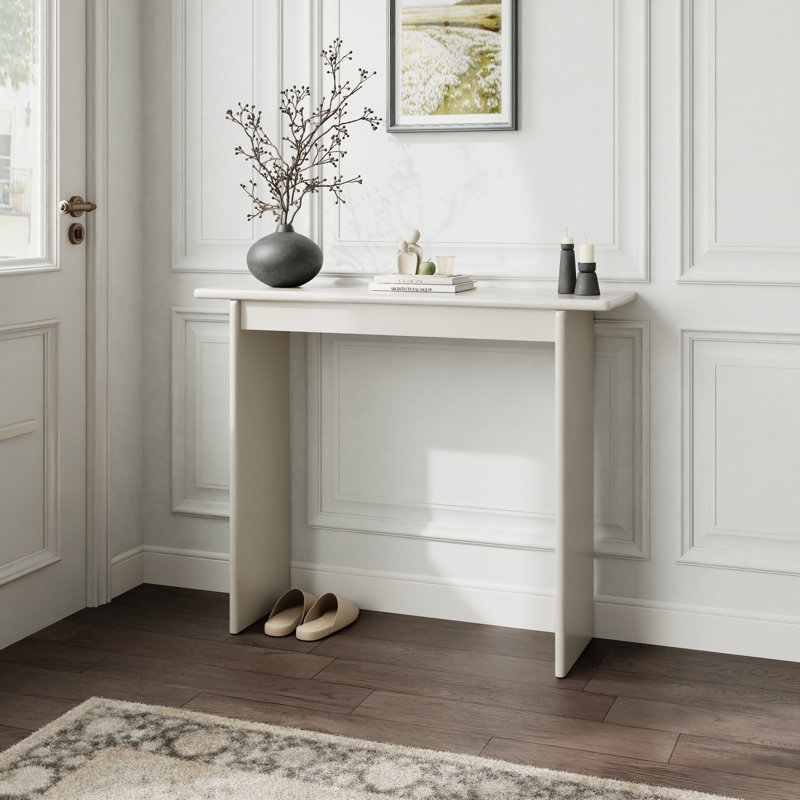 Table d'entrée simple simple, console moderne pour couloir, Blanc