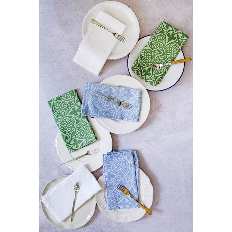 Damask Napkins - Set Of 4, White