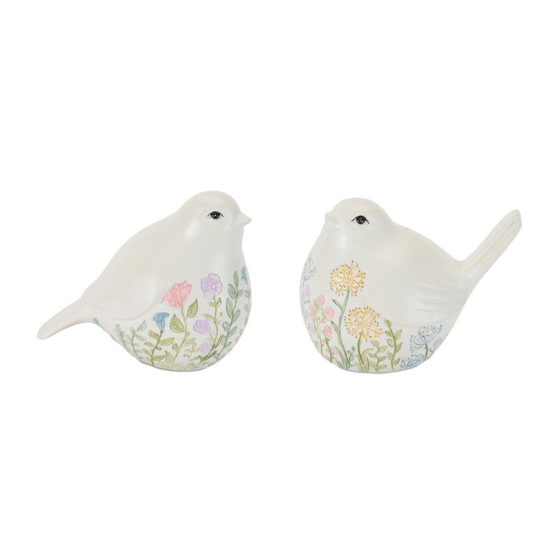 Figurine gravée à motif floral (ensemble de 6)