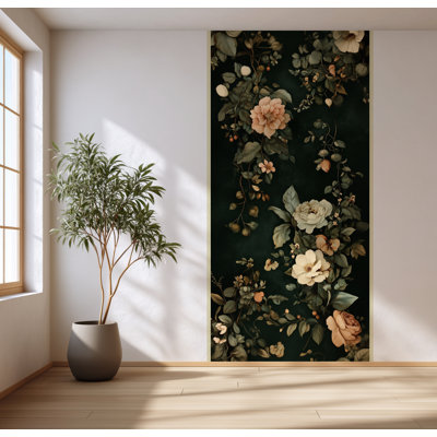 Adhésif décoratif pivoines - adhésif botanique pelez et collez pour la chambre à coucher, le salon ou le vestibule