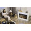 Ivy Bronx 121cm W White Electric Remote