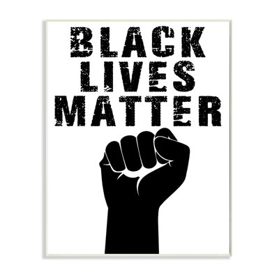 «Black Lives Matter Distress Typographie Raised Fist» par Marcus Prime - impression d'art graphique