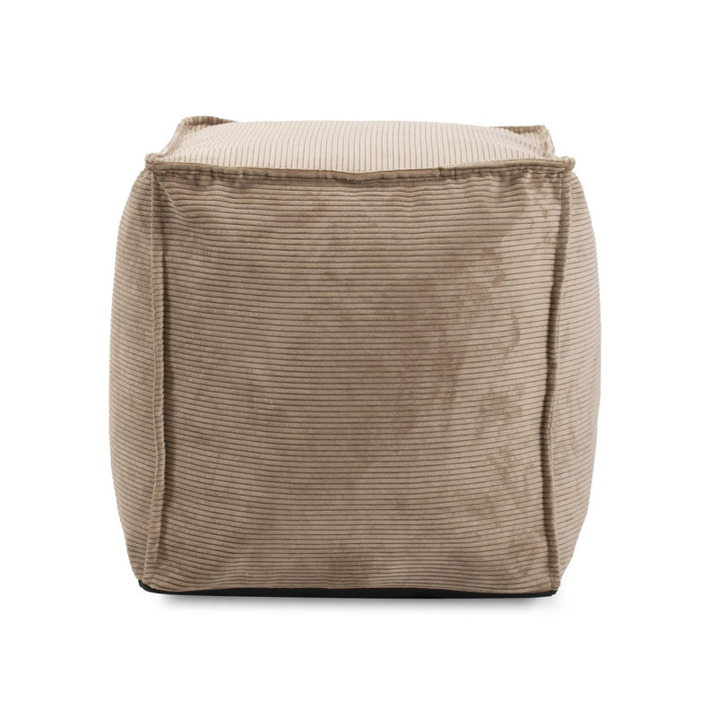 Pouf carré Kujala, Polyester brun