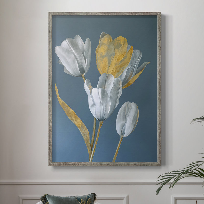 Impression encadrée FLORAL Series Cxxxviii - Bois massif, H 11 po x l 9 po