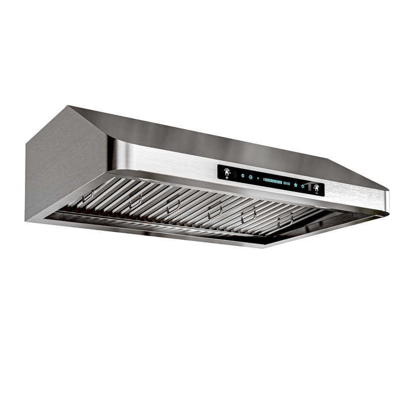 Hotte sous un meuble à conduit 42 pouces avec contrôle à 4 vitesses en acier inoxydable et commande par panneau tactile avec lumières DEL 42 pouces 900 CFM