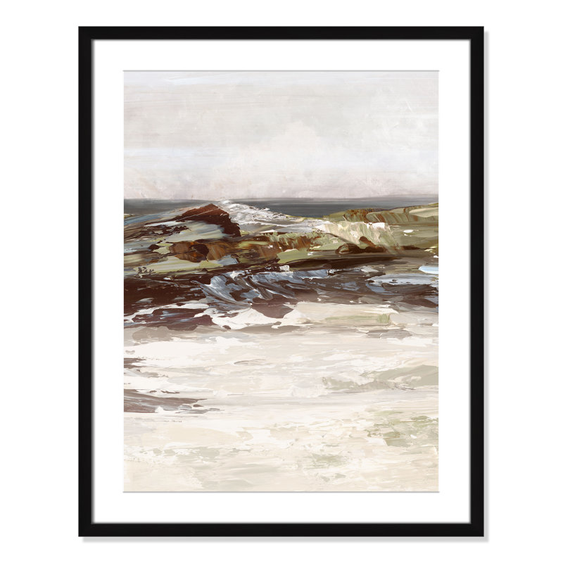 «Stoney Peak Print» par Casa Fine Arts, H 29,5 po x l 23,5 po x P 1,25 po, Reproduction encadrée noire avec passe-partout
