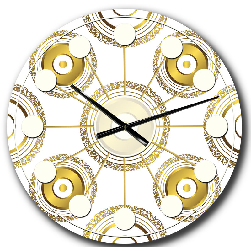 Horloge murale circulaire Mid-Century, Grand