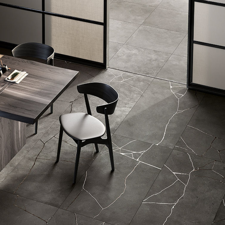 Kintsugi Hibi 24" x 48" Decorative Concrete Look Porcelain Tile