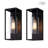Ataman 14" Classic Outdoor Wall Sconce 1 Light in Cylinder Glass Shade and Rectangular Metal Frame-106894448