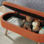 Banc de rangement avec repose-pieds ovale Luxury-1769012207
