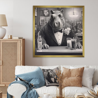 «Rhino Have A Drink II» sur toile