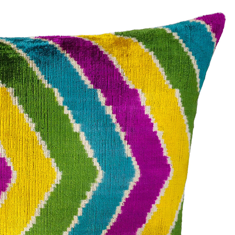 Ikat Silk Pillow Cover