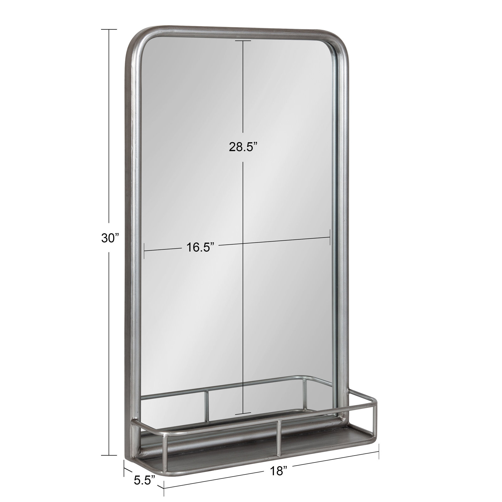 Koda 18" Mirror, Silver